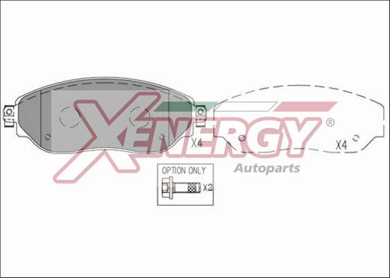 AP XENERGY X41283 - Гальмівні колодки, дискові гальма avtolavka.club