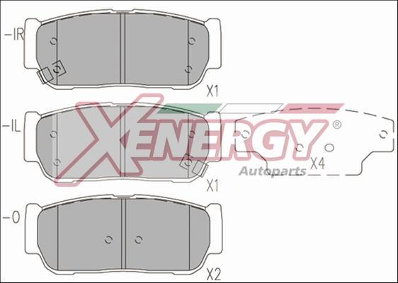 AP XENERGY X41233 - Гальмівні колодки, дискові гальма avtolavka.club