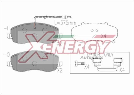 AP XENERGY X41237 - Гальмівні колодки, дискові гальма avtolavka.club