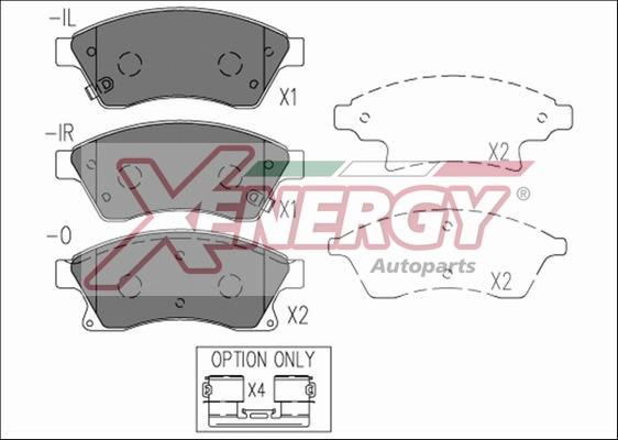 AP XENERGY X41226 - Гальмівні колодки, дискові гальма avtolavka.club