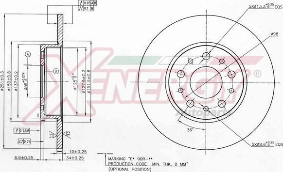 AP XENERGY X601469 - Гальмівний диск avtolavka.club