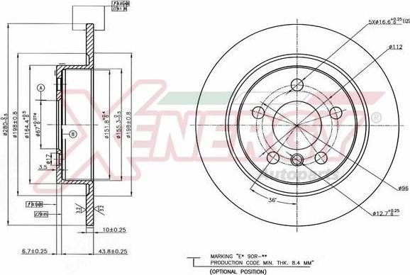 AP XENERGY X601477 - Гальмівний диск avtolavka.club