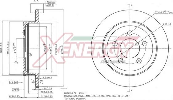 AP XENERGY X601501 - Гальмівний диск avtolavka.club