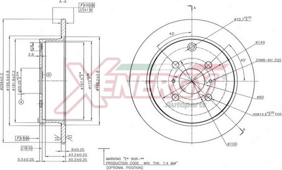 AP XENERGY X601507 - Гальмівний диск avtolavka.club