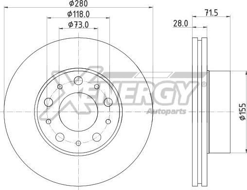 AP XENERGY X602924 - Гальмівний диск avtolavka.club