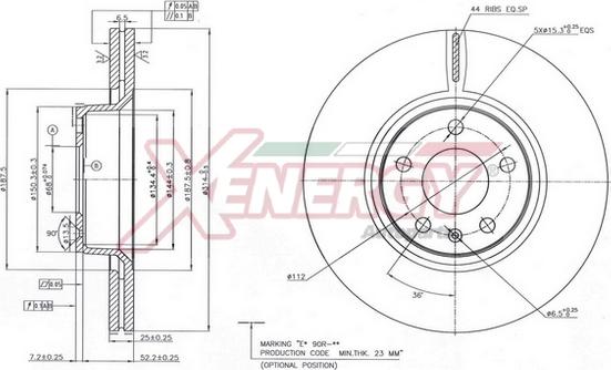 AP XENERGY X602920 - Гальмівний диск avtolavka.club