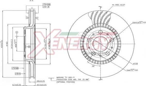 AP XENERGY X602892 - Гальмівний диск avtolavka.club