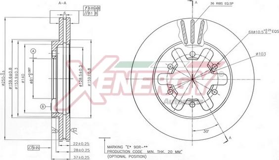 AP XENERGY X602844 - Гальмівний диск avtolavka.club