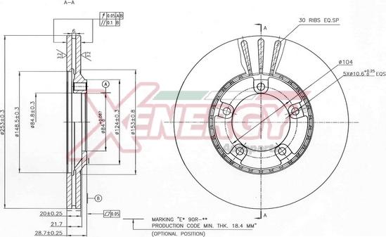 AP XENERGY X602846 - Гальмівний диск avtolavka.club