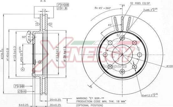 AP XENERGY X602861 - Гальмівний диск avtolavka.club