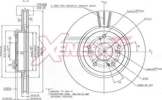 AP XENERGY X602885 - Гальмівний диск avtolavka.club