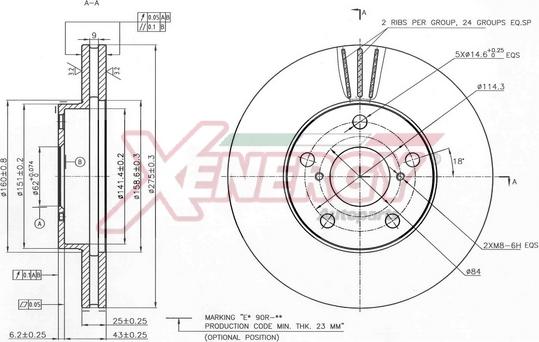 AP XENERGY X602823 - Гальмівний диск avtolavka.club