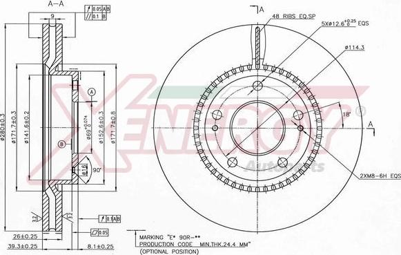 AP XENERGY X602245 - Гальмівний диск avtolavka.club