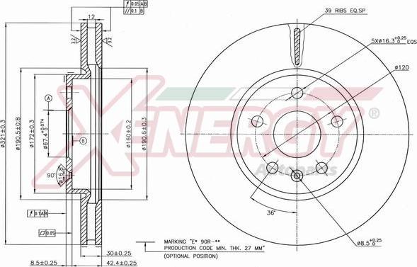 AP XENERGY X602736 - Гальмівний диск avtolavka.club