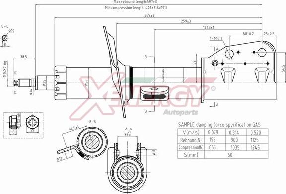 AP XENERGY X844335 - Амортизатор avtolavka.club