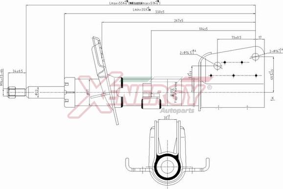 AP XENERGY X814334 - Амортизатор avtolavka.club