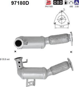 AS 97180D - Каталізатор avtolavka.club