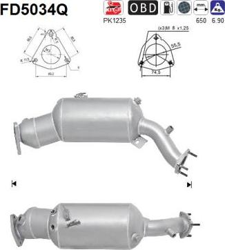 AS FD5034Q - Сажі / частковий фільтр, система вихлопу ОГ avtolavka.club