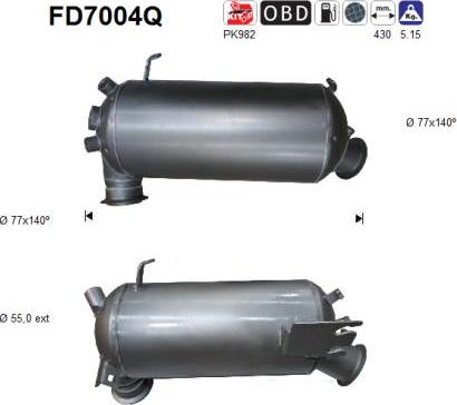 AS FD7004Q - Сажі / частковий фільтр, система вихлопу ОГ avtolavka.club