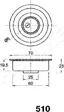 Ashika 45-05-510 - Натягувач, зубчастий ремінь avtolavka.club