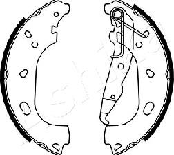Ashika 55-00-0402 - Комплект гальм, барабанний механізм avtolavka.club