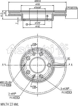 Ashuki 0990-6703 - Гальмівний диск avtolavka.club