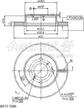 Ashuki 0990-2108 - Гальмівний диск avtolavka.club