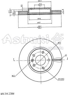 Ashuki 0990-7190 - Гальмівний диск avtolavka.club