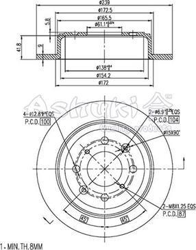 Ashuki 0993-9104 - Гальмівний диск avtolavka.club