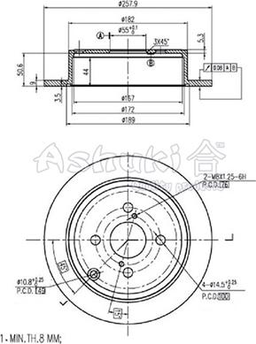 Ashuki 0993-4402 - Гальмівний диск avtolavka.club