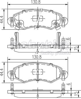 Ashuki 1080-5208 - Гальмівні колодки, дискові гальма avtolavka.club