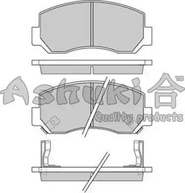 Ashuki 1080-0010 - Гальмівні колодки, дискові гальма avtolavka.club