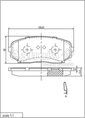 Ashuki 1080-0703 - Гальмівні колодки, дискові гальма avtolavka.club