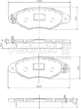 Ashuki 1080-3901 - Гальмівні колодки, дискові гальма avtolavka.club