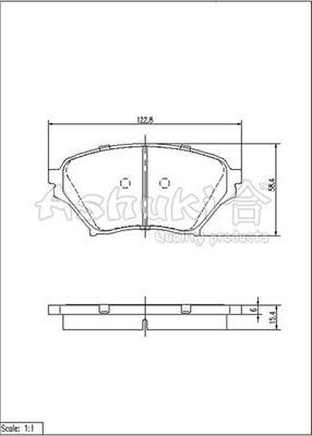 Ashuki 1080-2503 - Гальмівні колодки, дискові гальма avtolavka.club