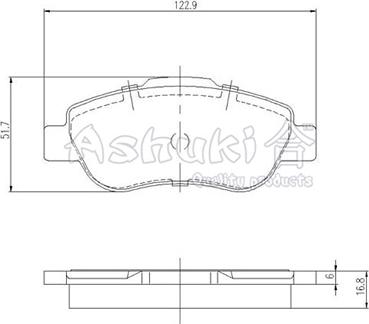 Ashuki 1083-7501 - Гальмівні колодки, дискові гальма avtolavka.club