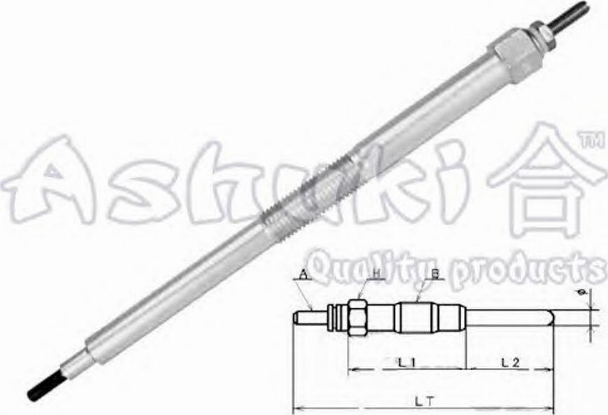 Ashuki 1713-6201 - Свічка розжарювання avtolavka.club