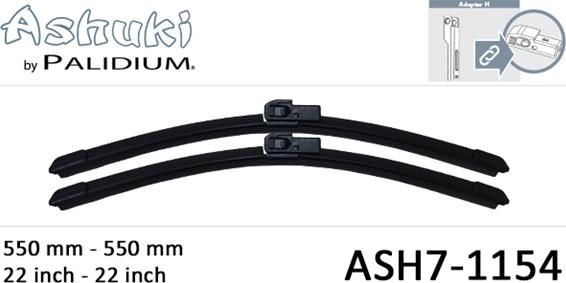 Ashuki ASH7-1154 - Щітка склоочисника avtolavka.club