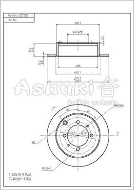 Ashuki C656-02 - Гальмівний диск avtolavka.club