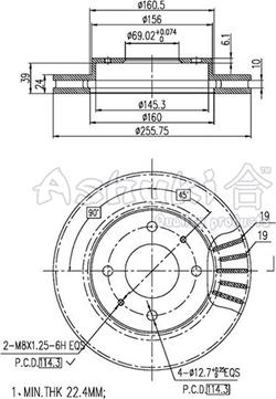 Ashuki C650-01 - Гальмівний диск avtolavka.club