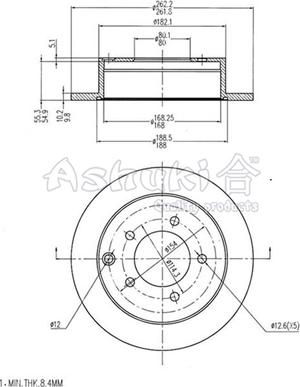 Ashuki C653-17 - Гальмівний диск avtolavka.club