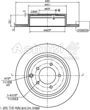 Ashuki C652-42 - Гальмівний диск avtolavka.club