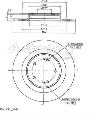 Ashuki C652-55 - Гальмівний диск avtolavka.club