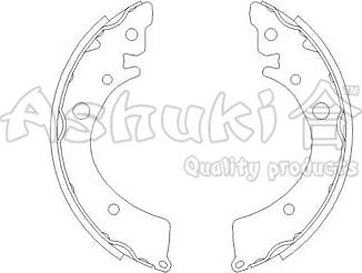 Ashuki H048-02 - Комплект гальм, барабанний механізм avtolavka.club