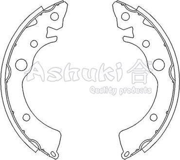 Ashuki H048-07 - Комплект гальм, барабанний механізм avtolavka.club