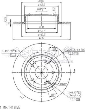 Ashuki H038-21 - Гальмівний диск avtolavka.club