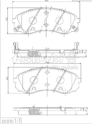 Ashuki I044-10 - Гальмівні колодки, дискові гальма avtolavka.club