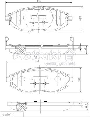 Ashuki J009-05 - Гальмівні колодки, дискові гальма avtolavka.club