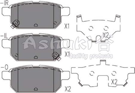 Ashuki K012-27 - Гальмівні колодки, дискові гальма avtolavka.club