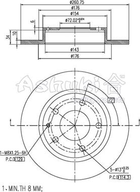 Ashuki M606-15 - Гальмівний диск avtolavka.club